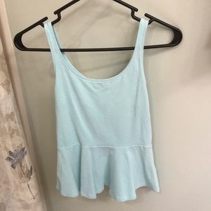 Mint green peplum tank top from Express